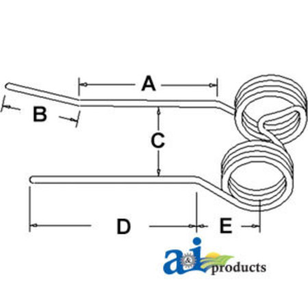 A & I PRODUCTS Tedder Tooth 13" x4" x1.5" A-PZ224